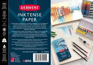 Papier do kredek Inktense Derwent 17,8x25,4cm 300g 20ark.  