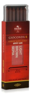 Sepia Jasnobrązowa Wkłady 5,6mm 6 szt. L=120mm Gioconda Koh-I-Noor 4377